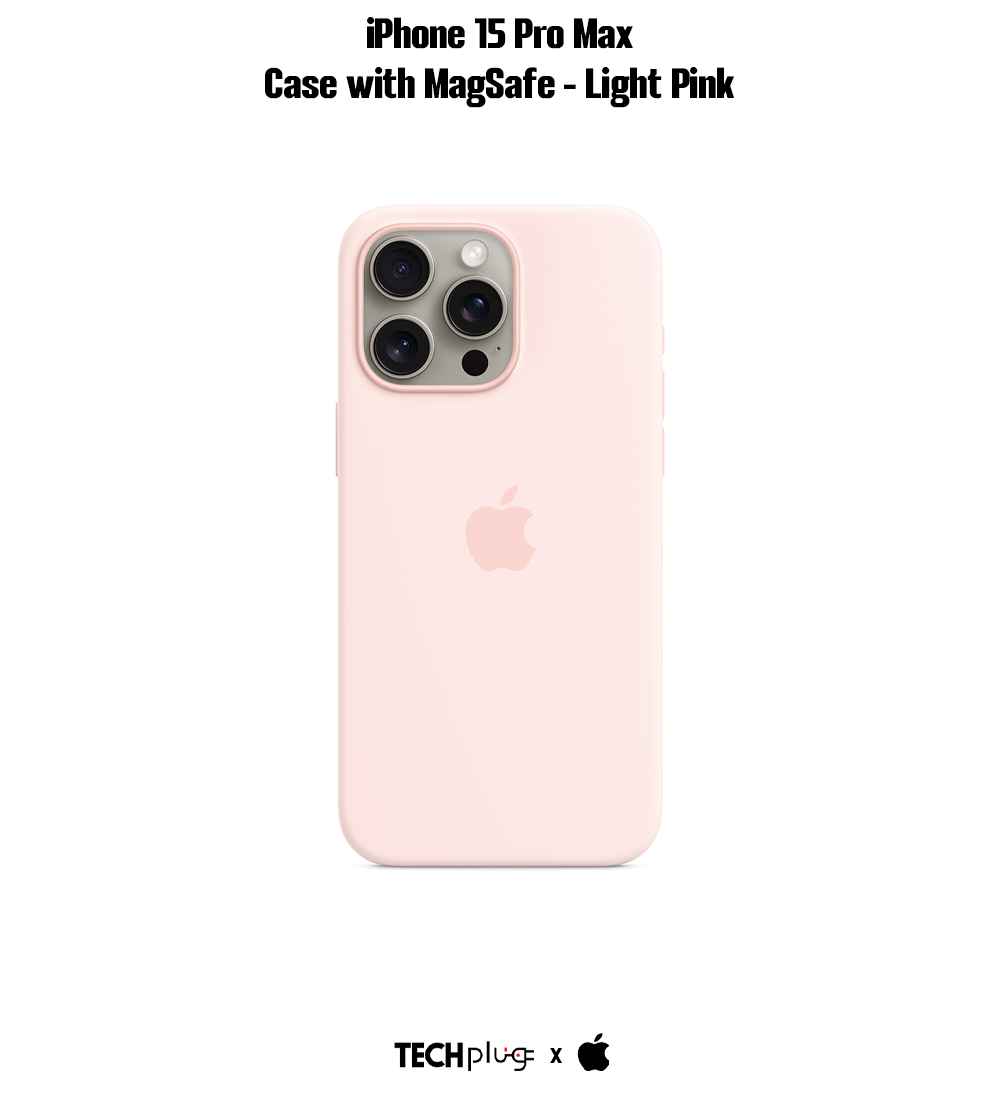 iPhone 15 Pro Max Silicone Case with MagSafe – Light Pink