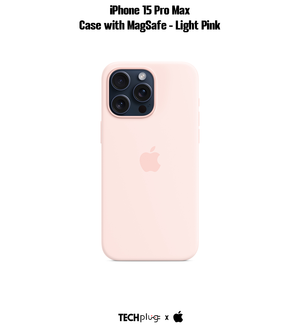 iPhone 15 Pro Max Silicone Case with MagSafe – Light Pink
