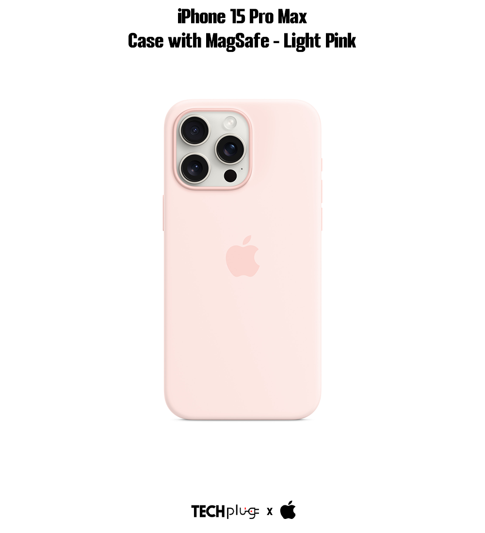 iPhone 15 Pro Max Silicone Case with MagSafe – Light Pink