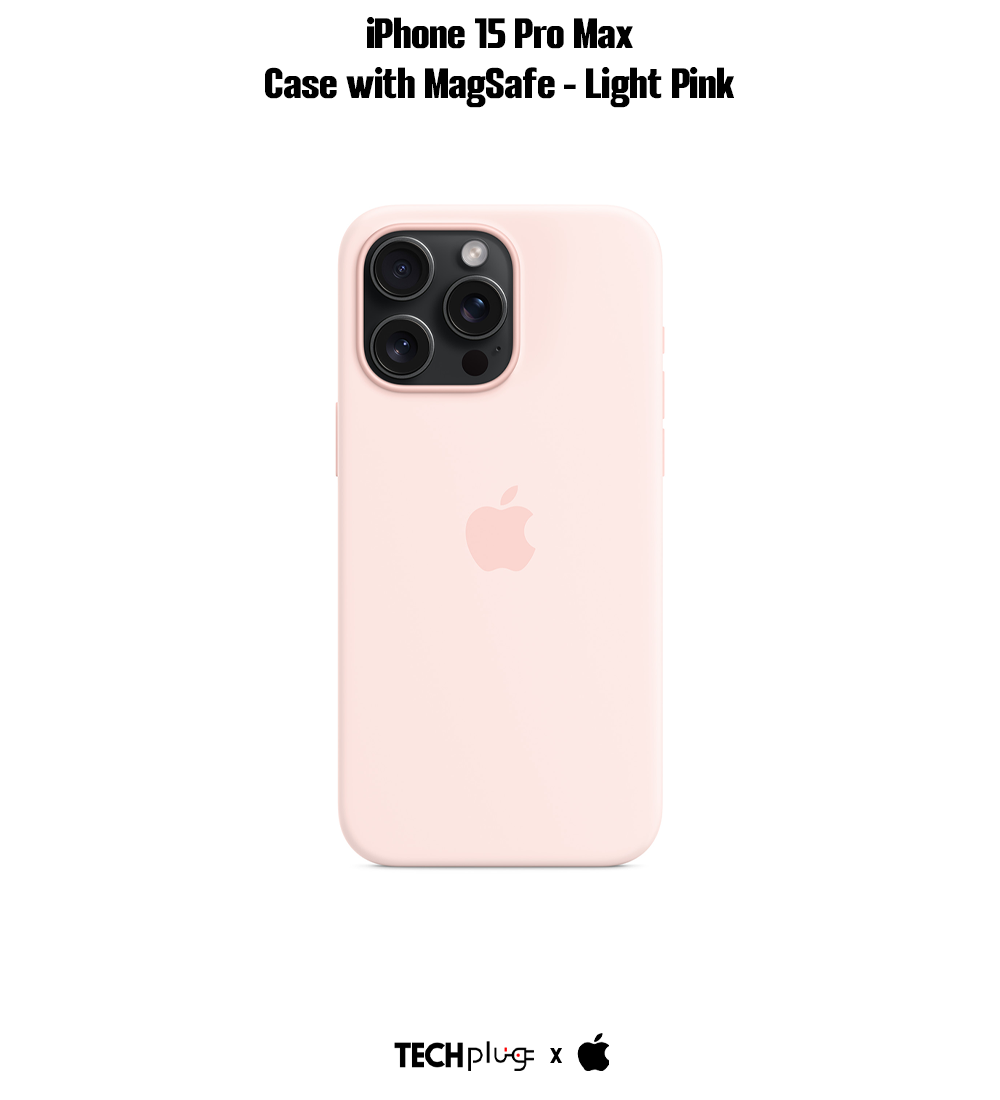 iPhone 15 Pro Max Silicone Case with MagSafe – Light Pink