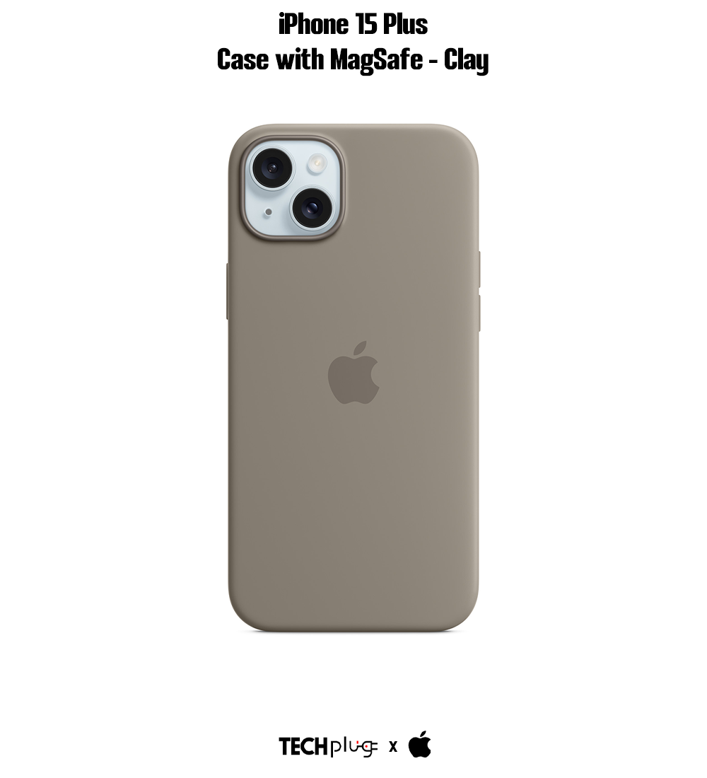 iPhone 15 Plus Silicone Case with MagSafe – Clay