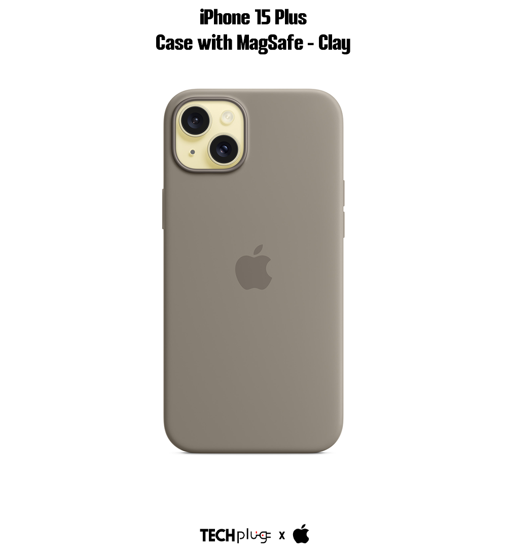iPhone 15 Plus Silicone Case with MagSafe – Clay