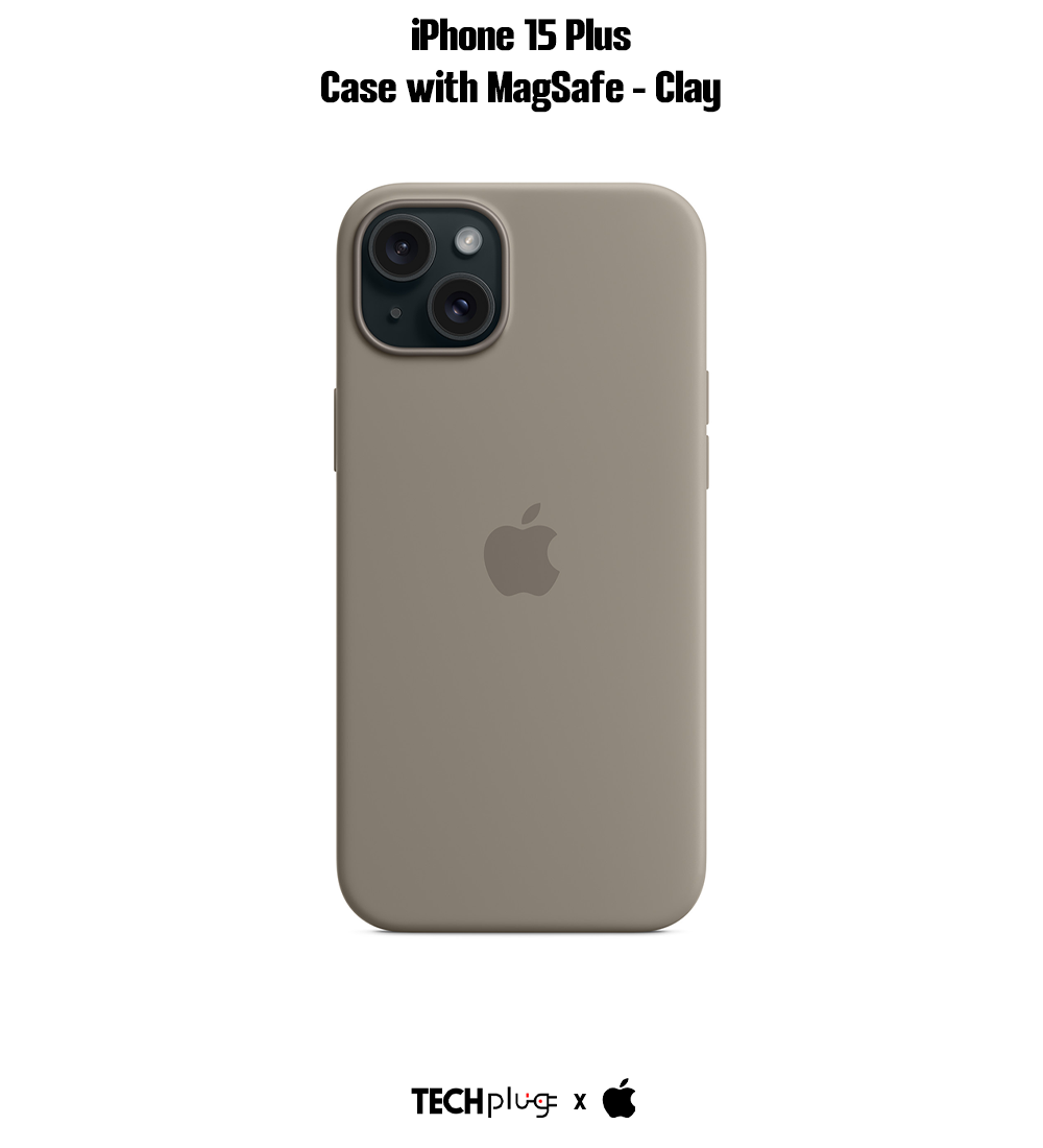 iPhone 15 Plus Silicone Case with MagSafe – Clay