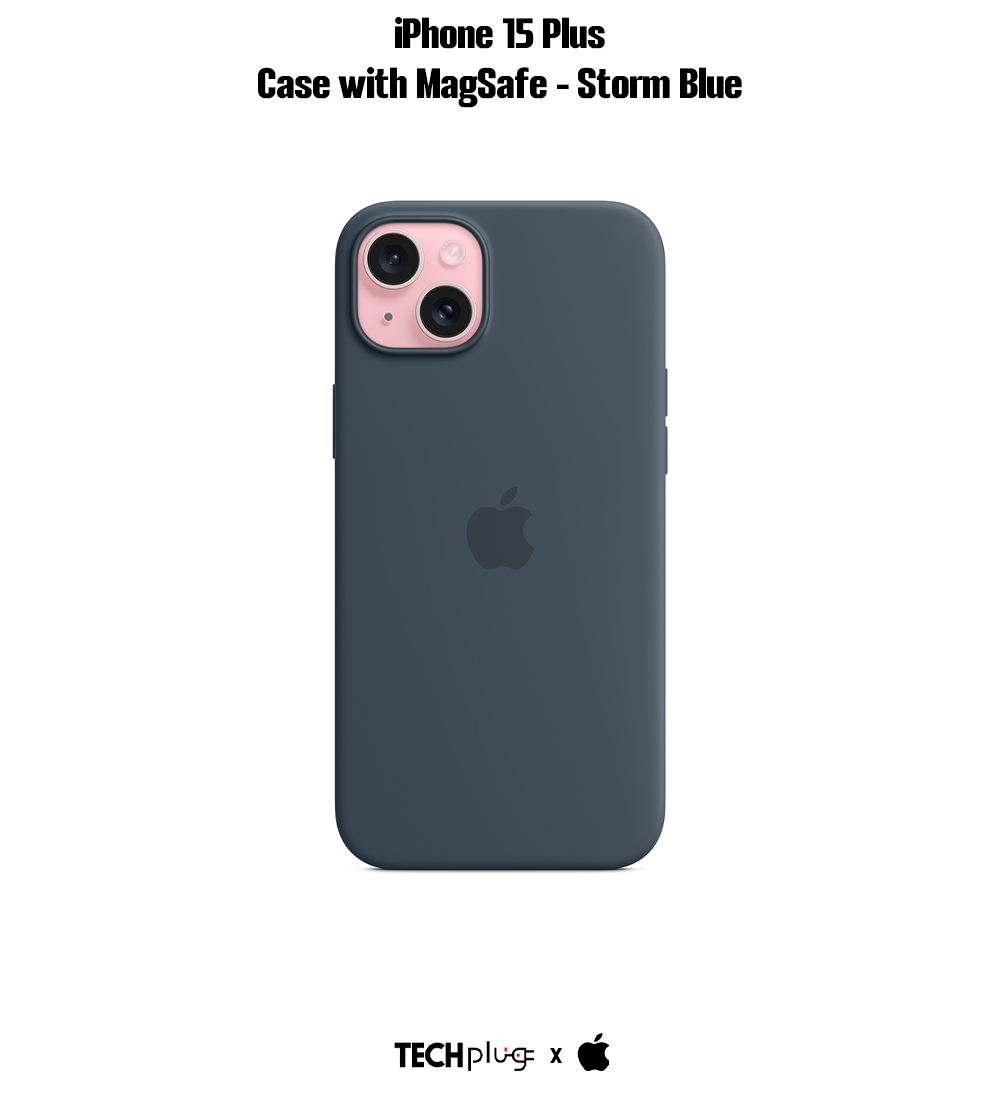 iPhone 15 Plus Silicone Case with MagSafe – Storm Blue