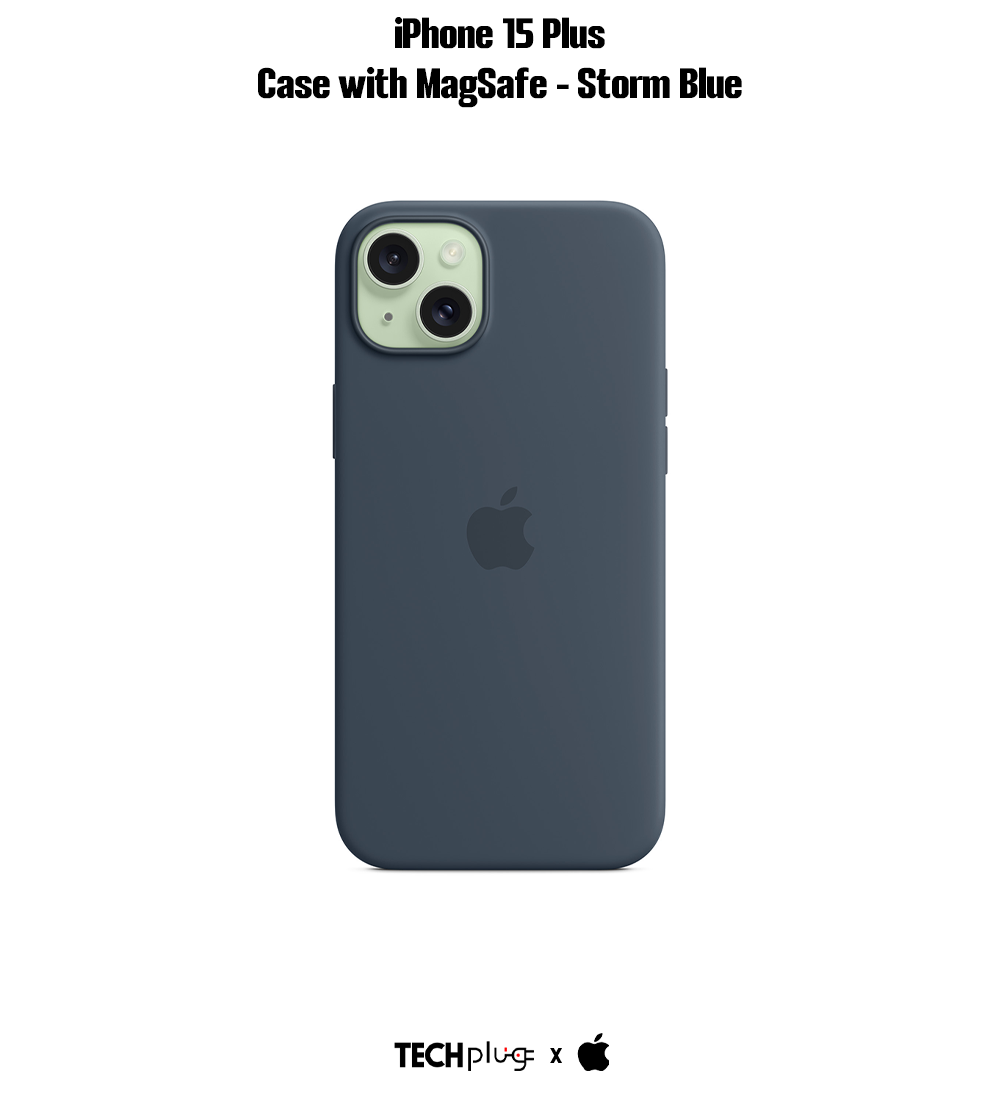 iPhone 15 Plus Silicone Case with MagSafe – Storm Blue