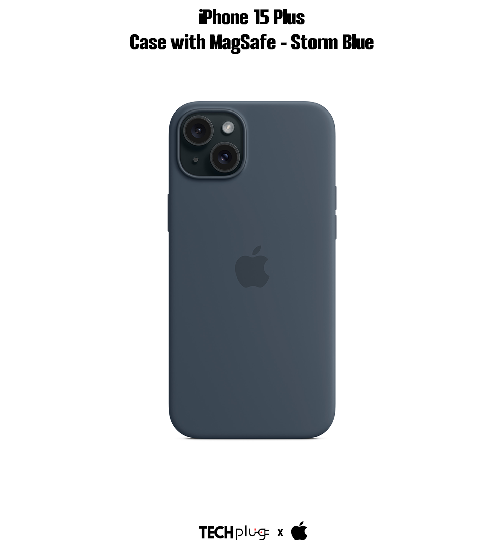 iPhone 15 Plus Silicone Case with MagSafe – Storm Blue