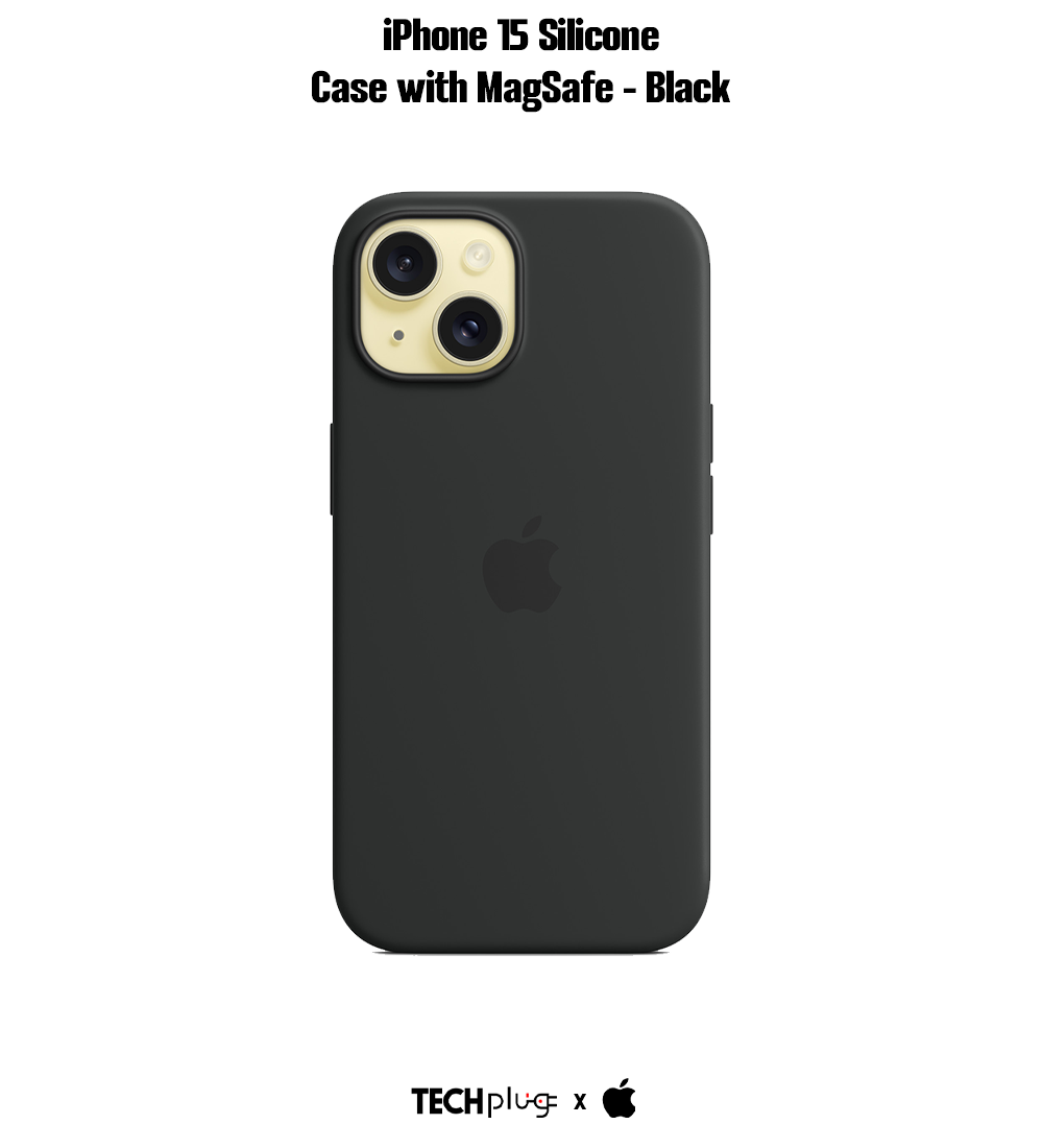 iPhone 15 Silicone Case with MagSafe – Black