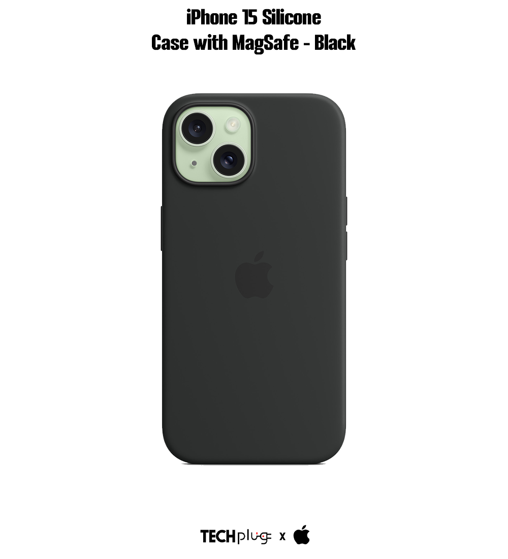 iPhone 15 Silicone Case with MagSafe – Black