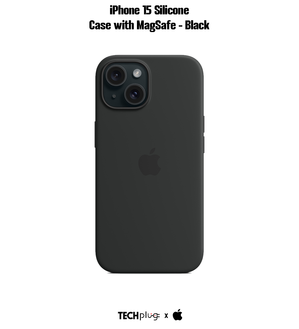 iPhone 15 Silicone Case with MagSafe – Black