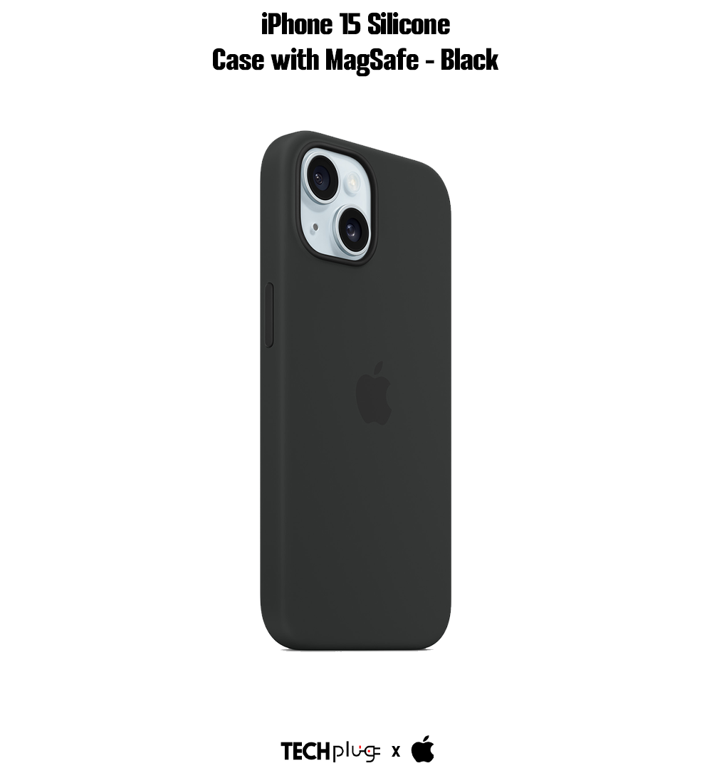 iPhone 15 Silicone Case with MagSafe – Black