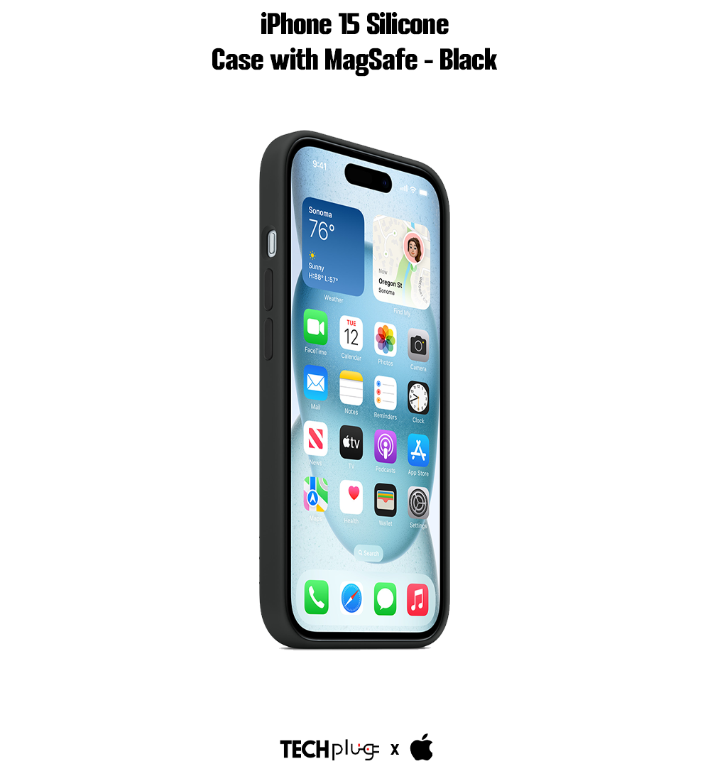 iPhone 15 Silicone Case with MagSafe – Black