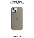 iPhone 15 Silicone Case with MagSafe – Clay