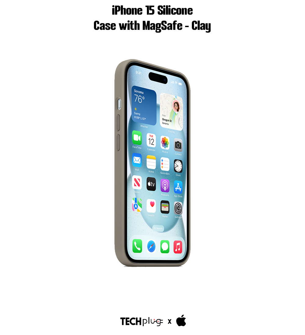iPhone 15 Silicone Case with MagSafe – Clay