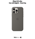 iPhone 16 Pro Max Silicone Case with MagSafe – Stone Gray