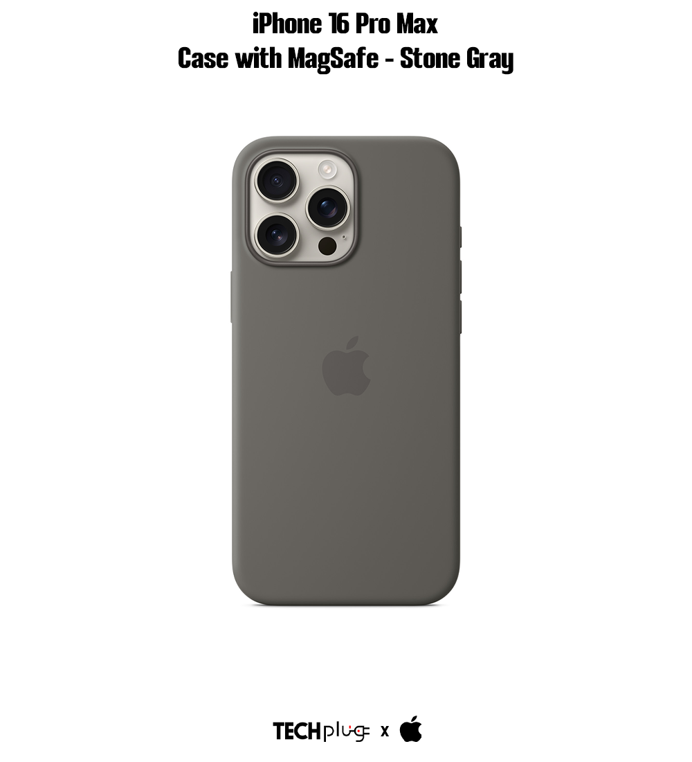iPhone 16 Pro Max Silicone Case with MagSafe – Stone Gray