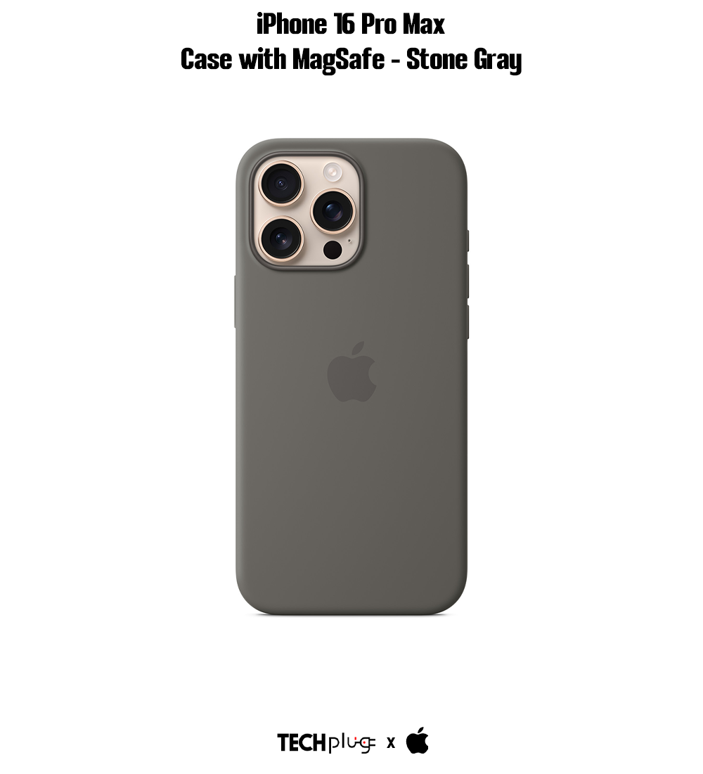 iPhone 16 Pro Max Silicone Case with MagSafe – Stone Gray