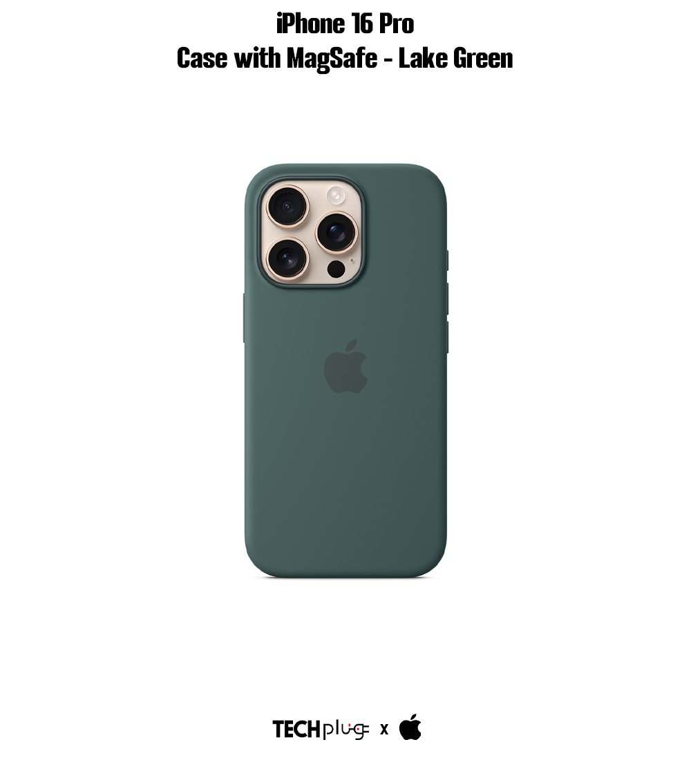 iPhone 16 Pro Silicone Case with MagSafe – Lake Green