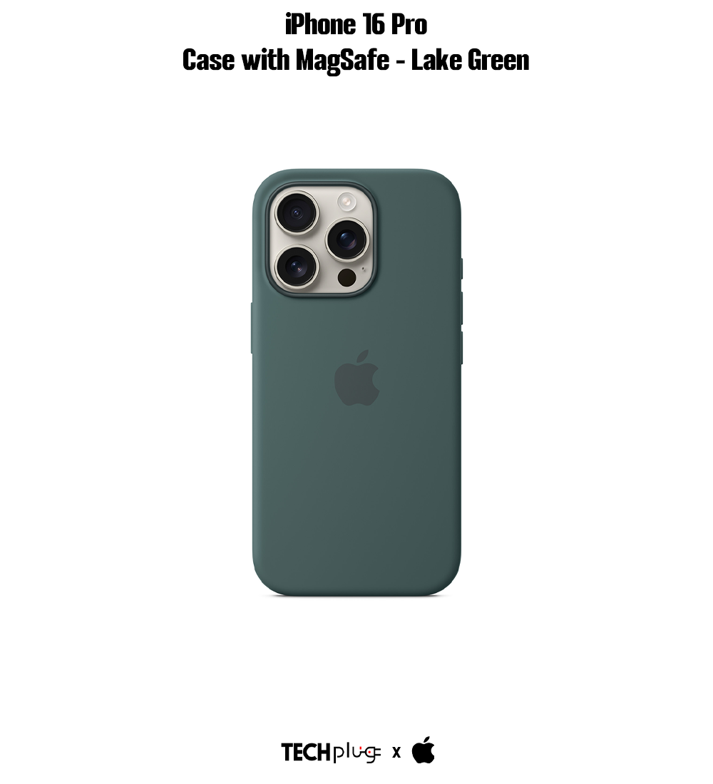 iPhone 16 Pro Silicone Case with MagSafe – Lake Green