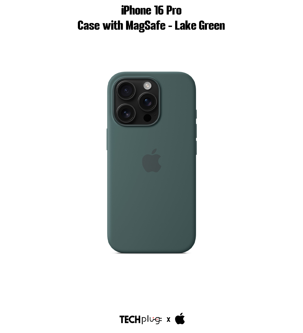 iPhone 16 Pro Silicone Case with MagSafe – Lake Green