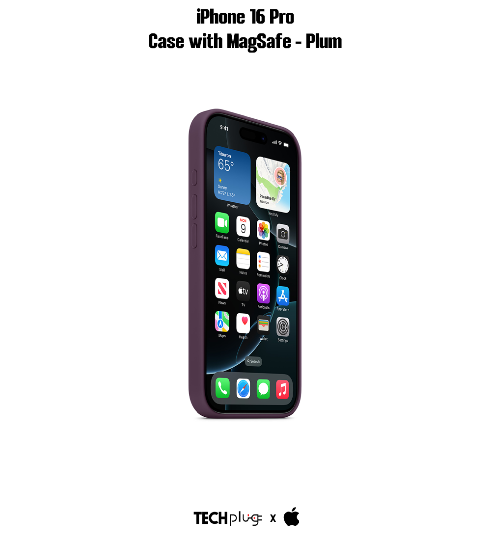 iPhone 16 Pro Silicone Case with MagSafe – Plum