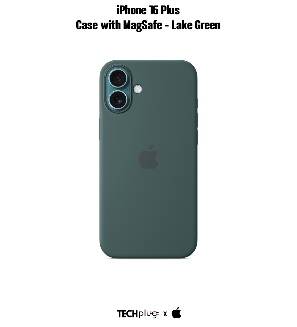 iPhone 16 Plus Silicone Case with MagSafe – Lake Green