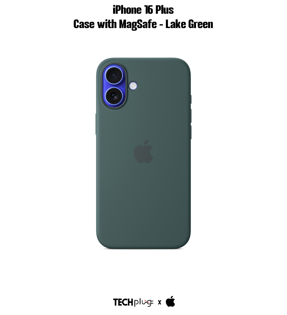 iPhone 16 Plus Silicone Case with MagSafe – Lake Green