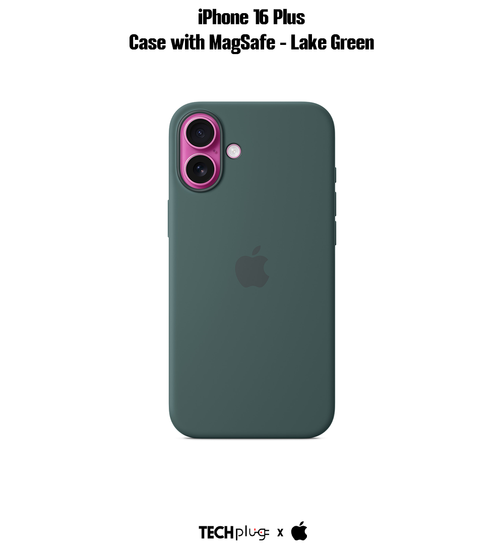 iPhone 16 Plus Silicone Case with MagSafe – Lake Green