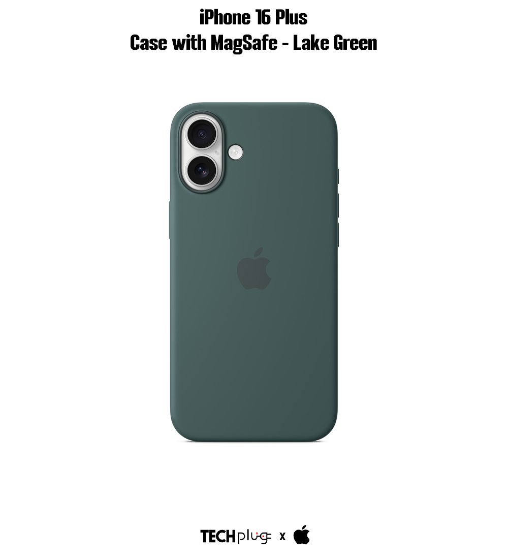 iPhone 16 Plus Silicone Case with MagSafe – Lake Green