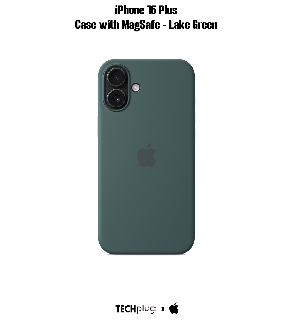 iPhone 16 Plus Silicone Case with MagSafe – Lake Green