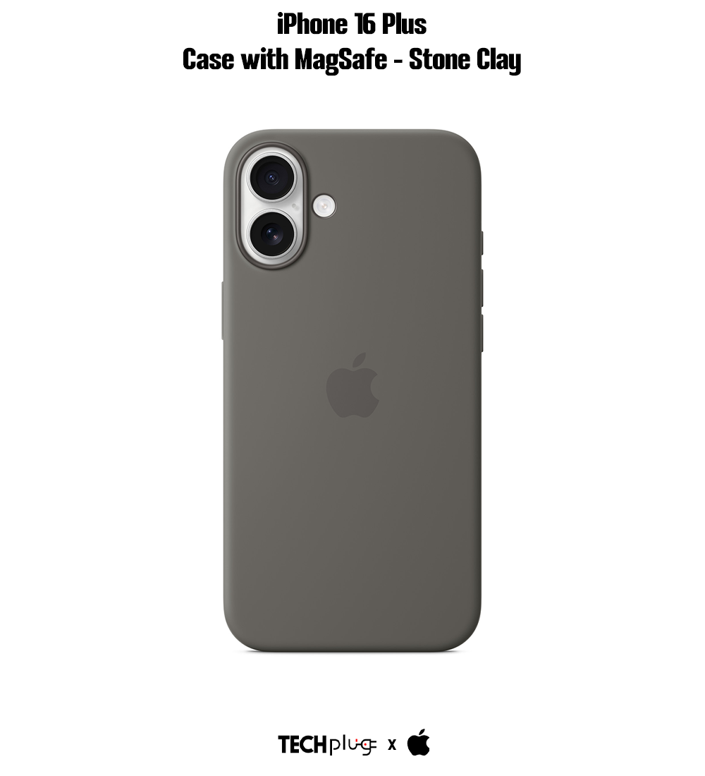 iPhone 16 Plus Silicone Case with MagSafe – Stone Gray
