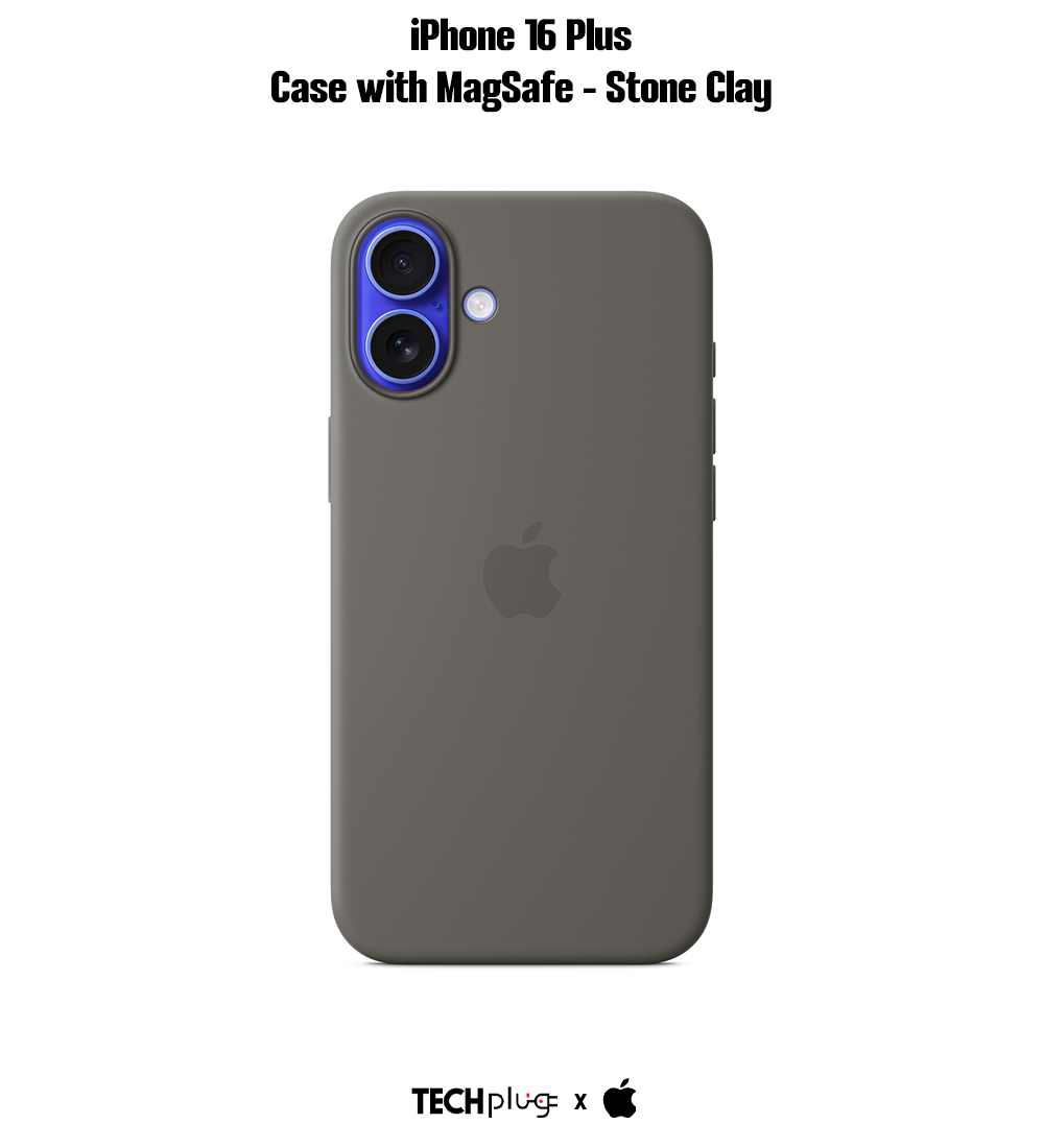 iPhone 16 Plus Silicone Case with MagSafe – Stone Gray