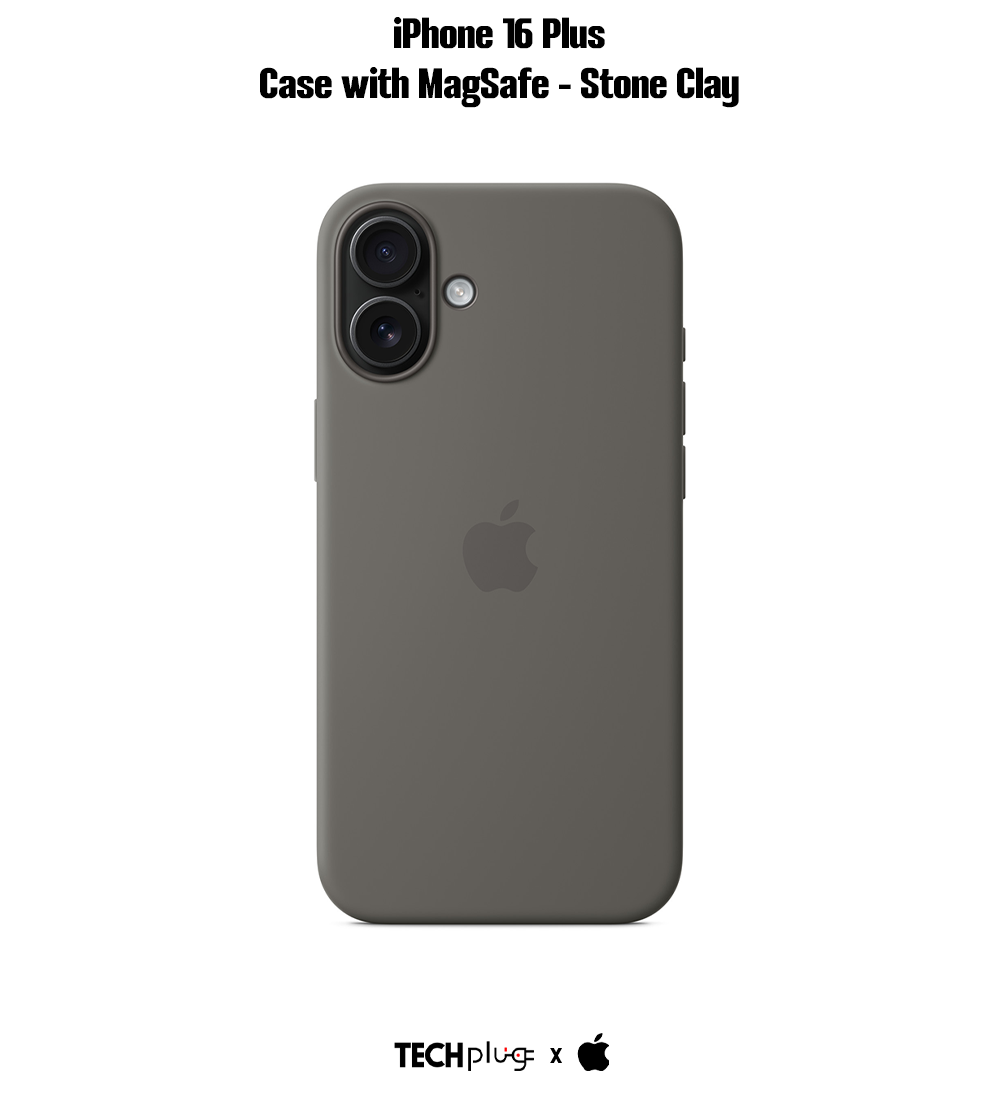 iPhone 16 Plus Silicone Case with MagSafe – Stone Gray