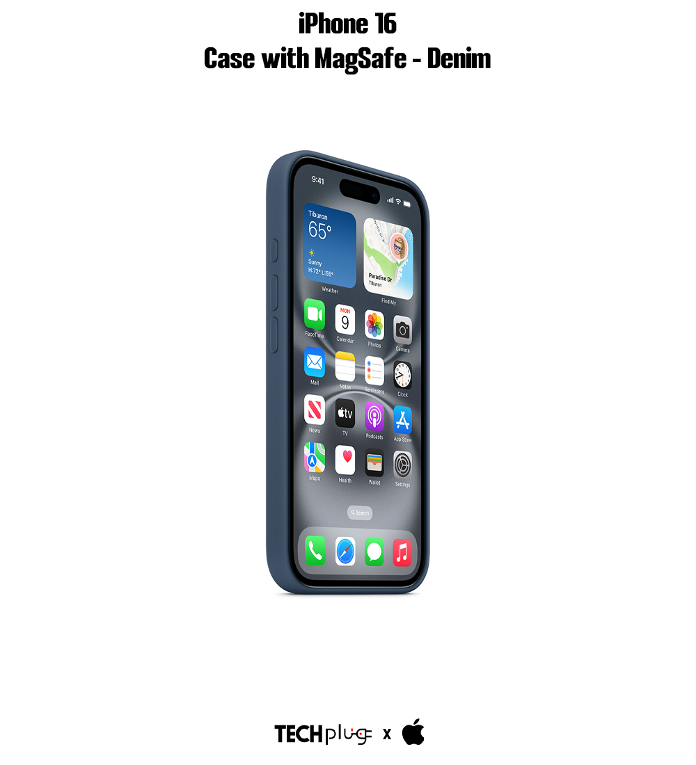 iPhone 16 Silicone Case with MagSafe – Denim