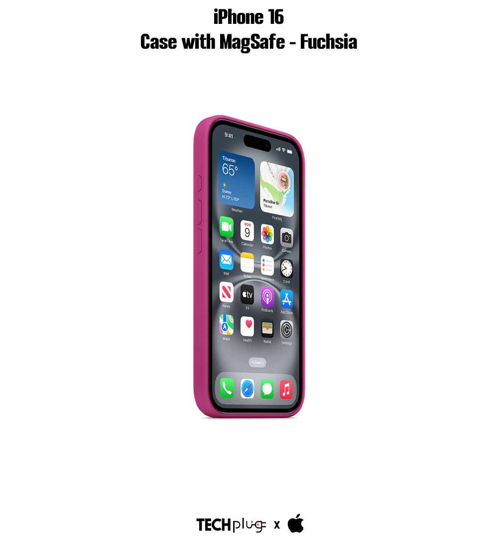 iPhone 16 Silicone Case with MagSafe – Fuchsia