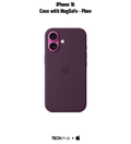 iPhone 16 Silicone Case with MagSafe – Plum