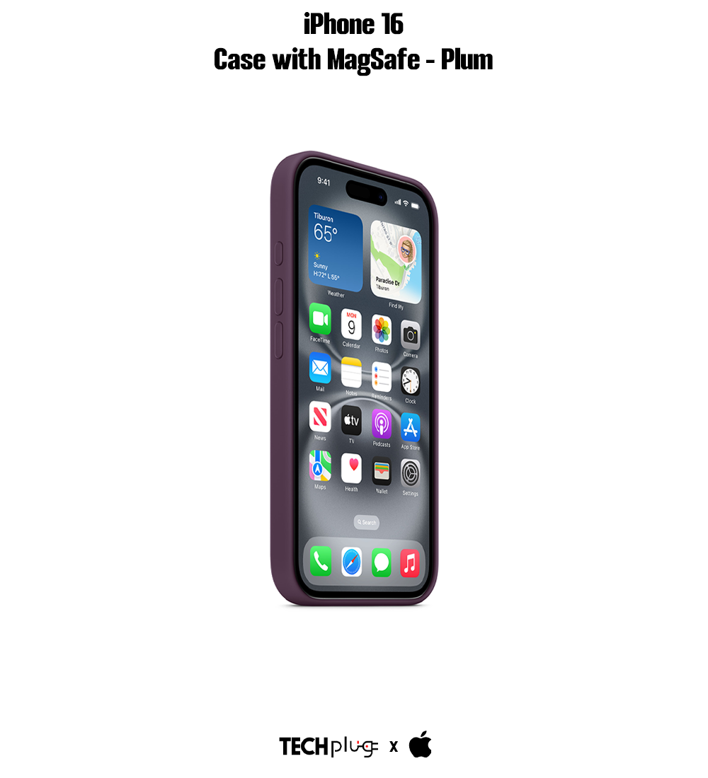 iPhone 16 Silicone Case with MagSafe – Plum