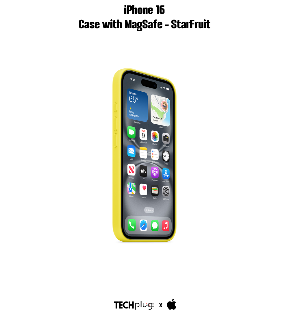 iPhone 16 Silicone Case with MagSafe – Star Fruit