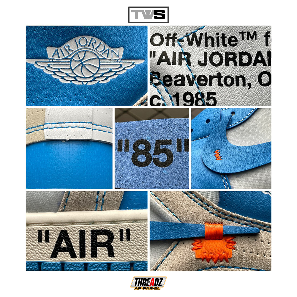 Air Jordan 1 x Off-White Retro High OG 'UNC' AQ0818-148