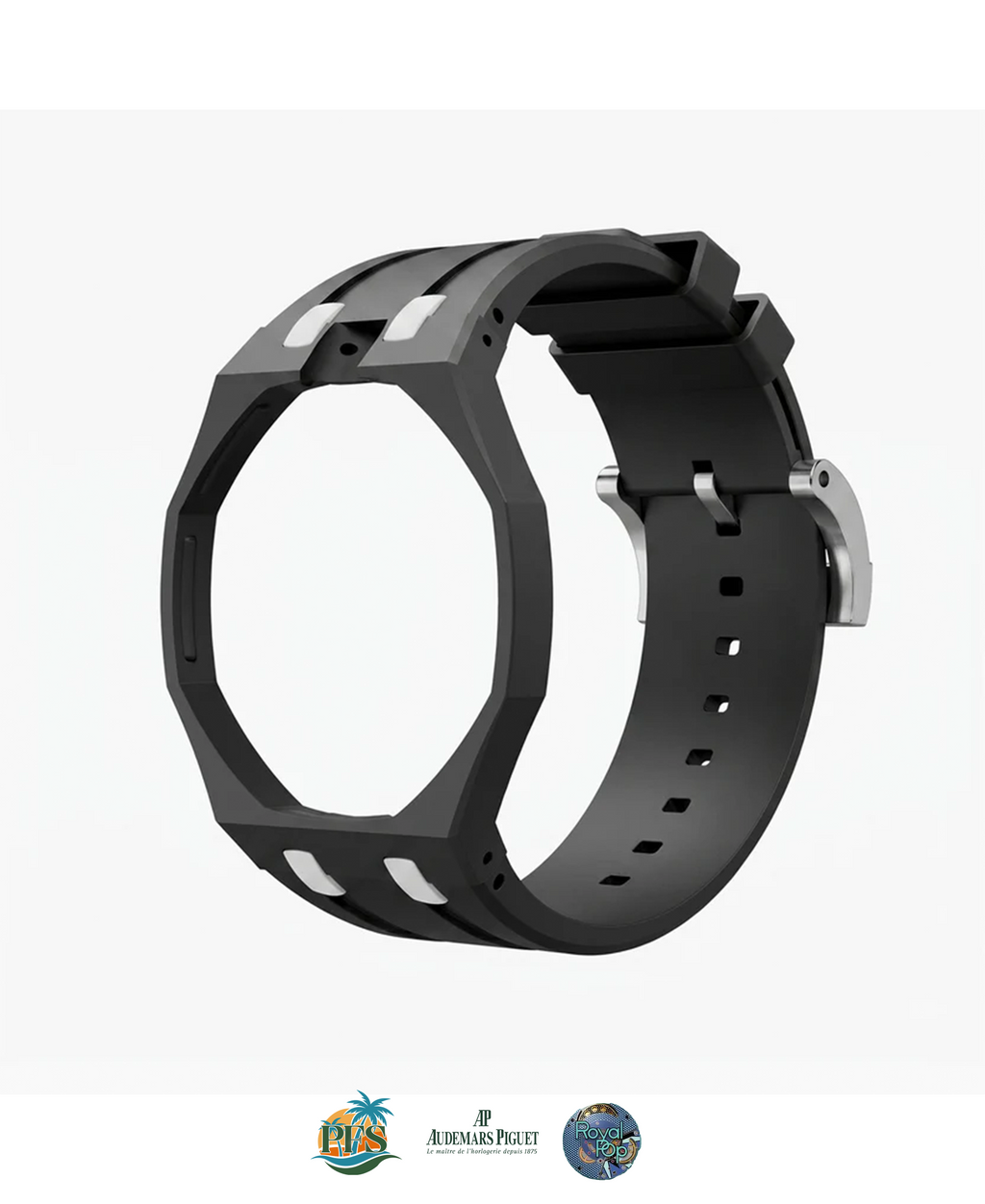 Ocho Negro [Swatch x AP Royal Pop] with Rubber Case-Strap