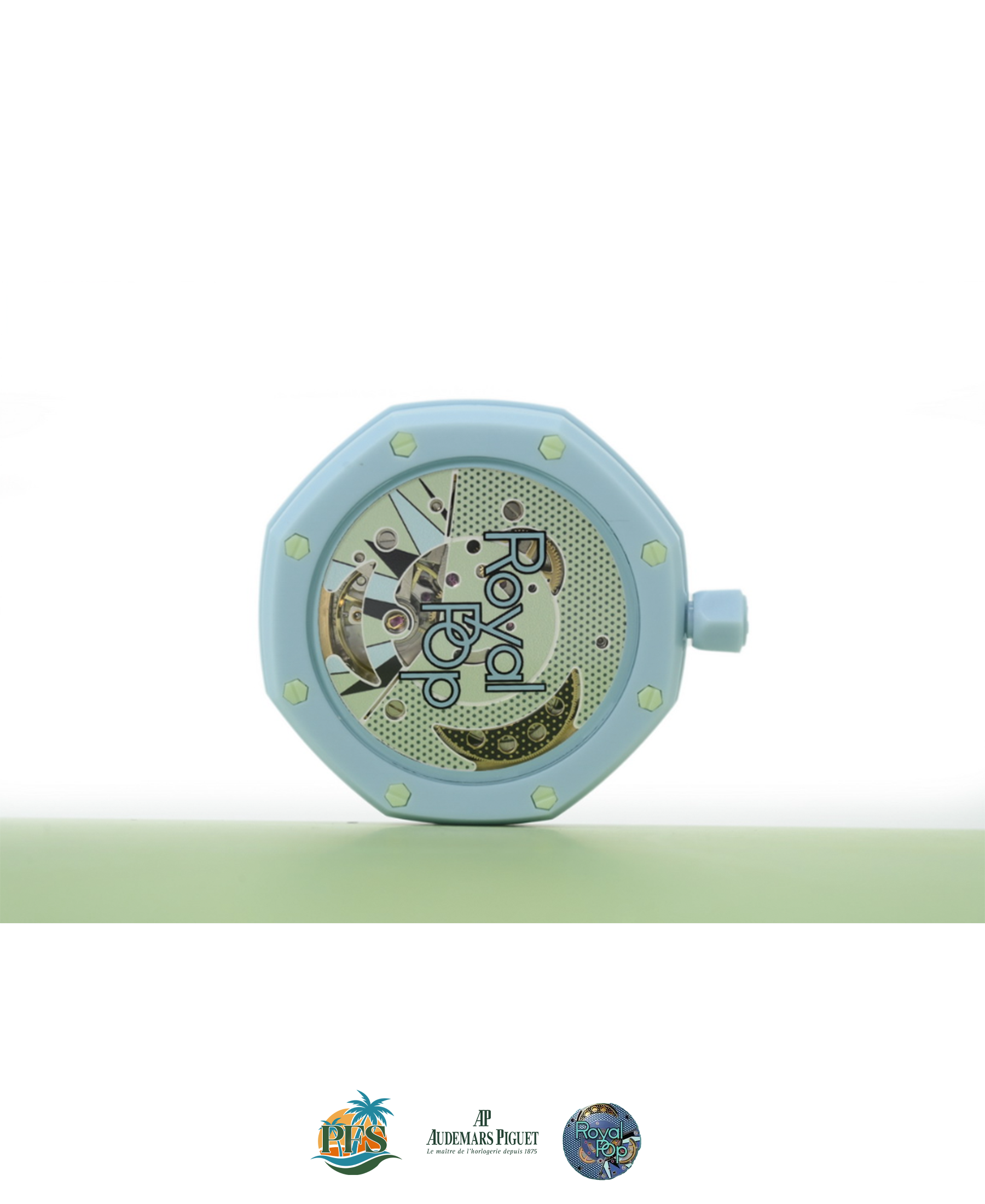 Blaue Acht Swatch x AP Royal Pop with Rubber Case-Strap