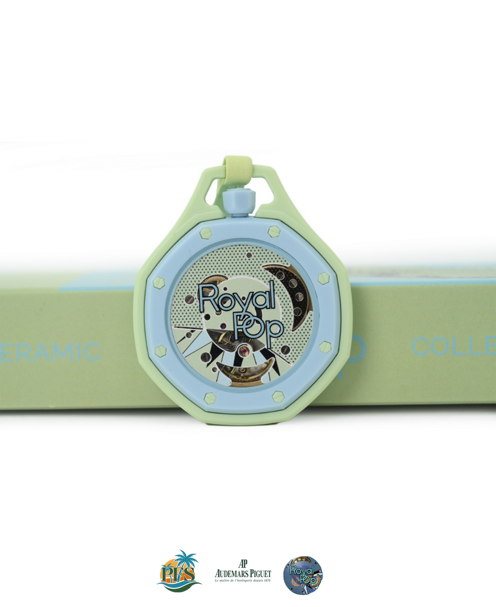 Blaue Acht Swatch x AP Royal Pop with Rubber Case-Strap