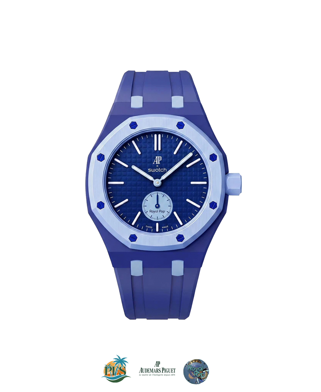 Lan Ba Swatch x AP Royal Pop Rubber Case-Strap