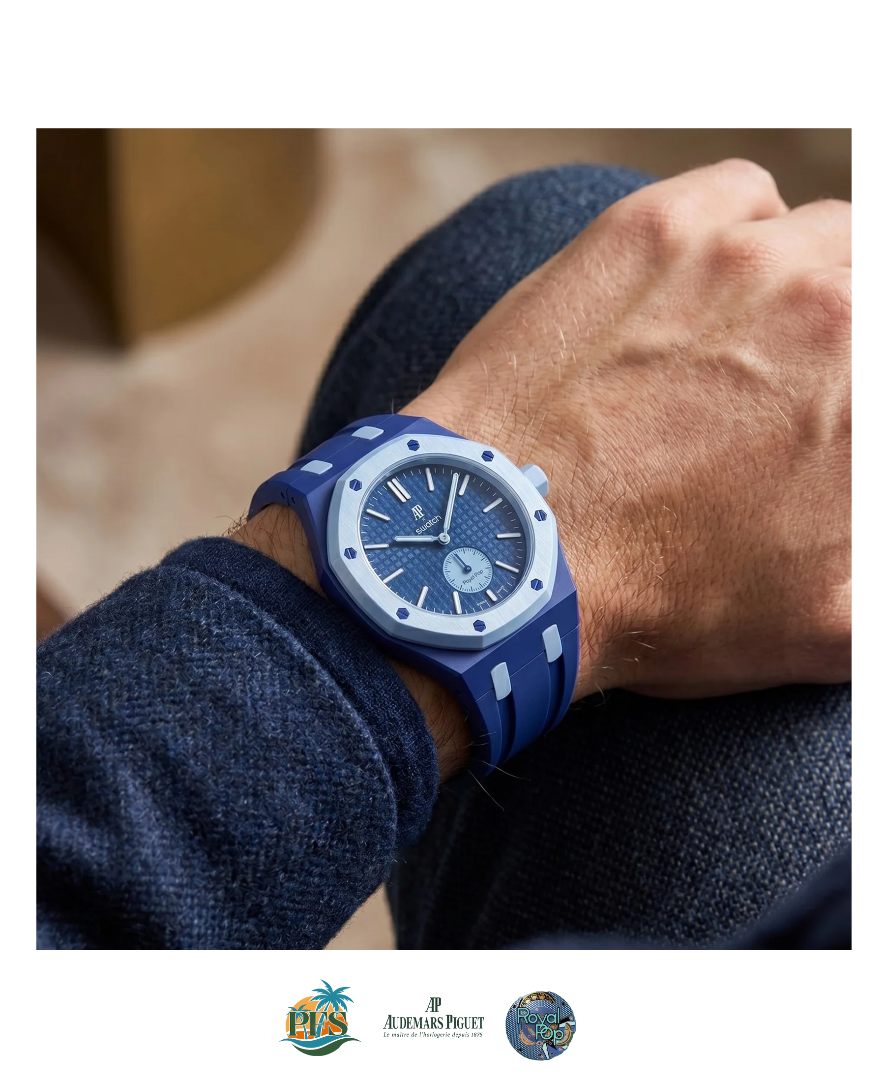 Lan Ba Swatch x AP Royal Pop Rubber Case-Strap