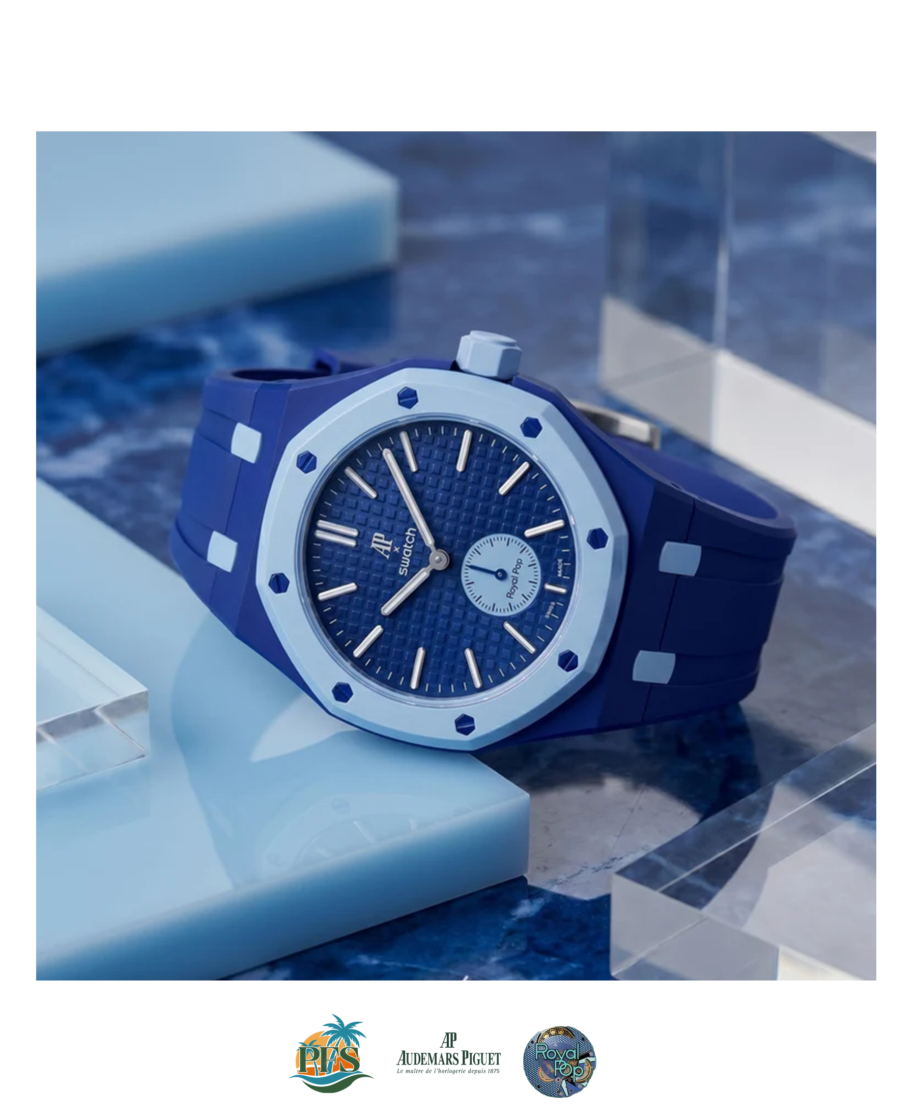 Lan Ba Swatch x AP Royal Pop Rubber Case-Strap