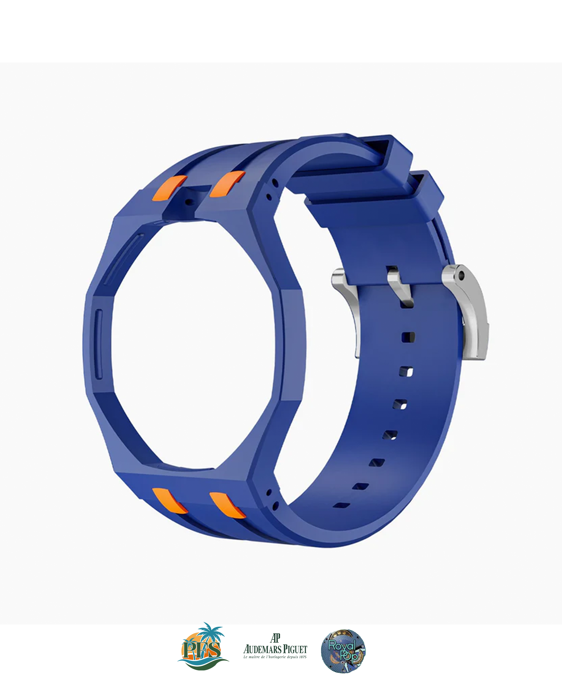 Orenji Hachi Swatch x AP Royal Pop with Rubber Case-Strap