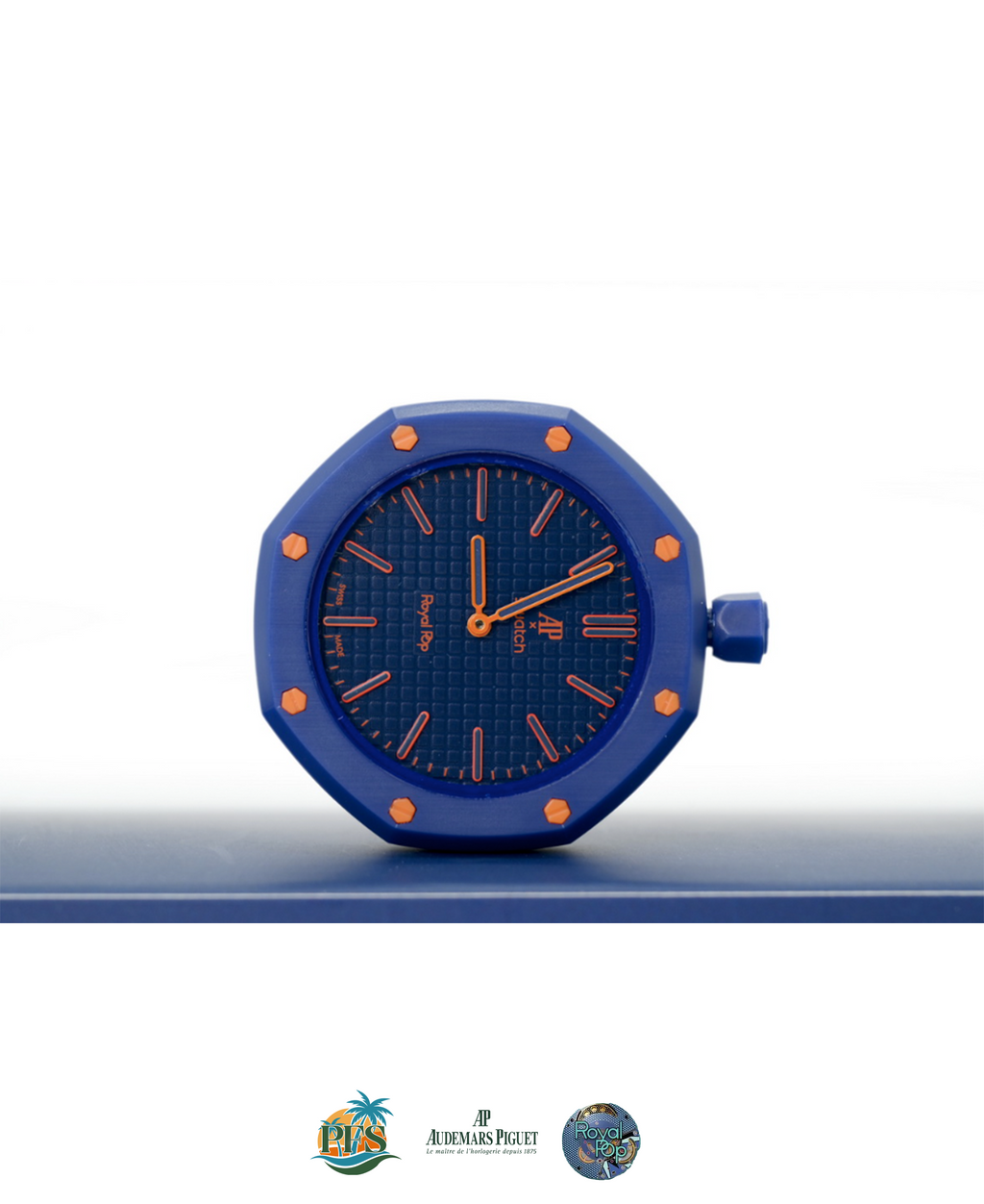 Orenji Hachi Swatch x AP Royal Pop with Rubber Case-Strap