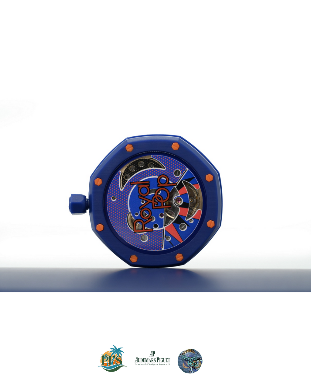 Orenji Hachi Swatch x AP Royal Pop with Rubber Case-Strap
