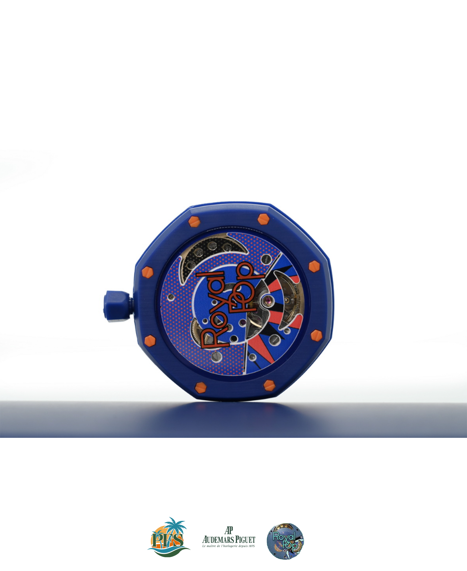 Orenji Hachi Swatch x AP Royal Pop with Rubber Case-Strap