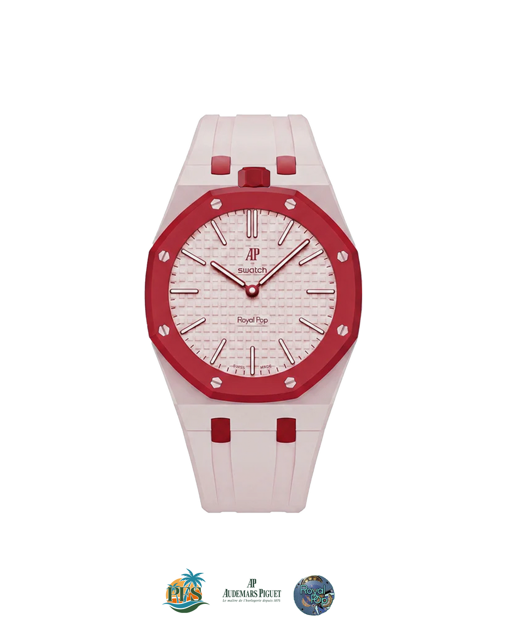 Otto Rosso Swatch x AP Royal Pop with Rubber Case-Strap