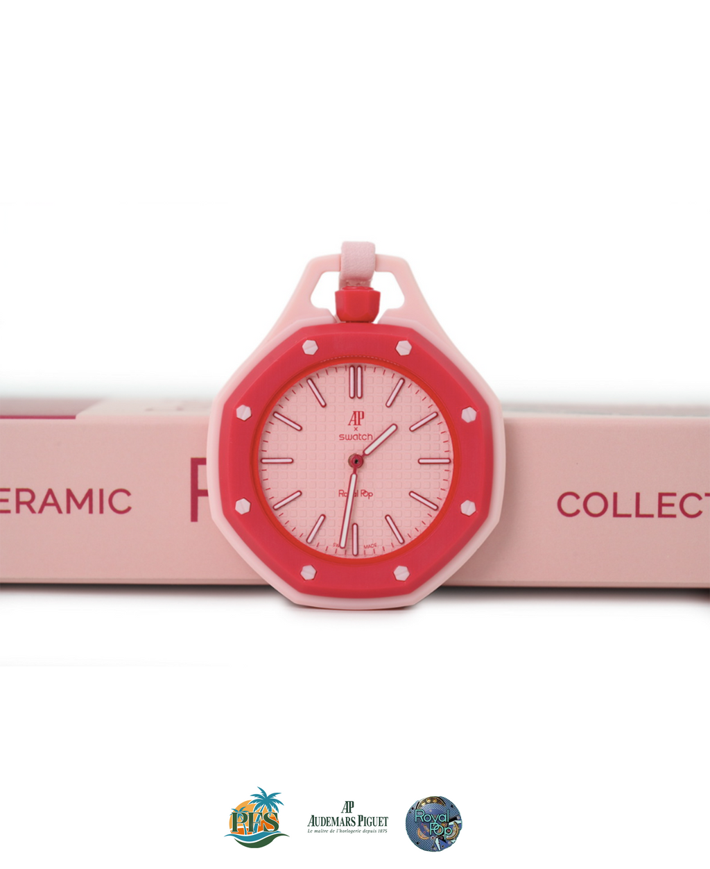 Otto Rosso Swatch x AP Royal Pop with Rubber Case-Strap